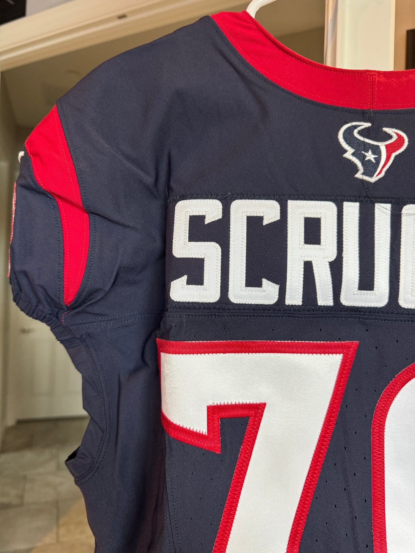Juice Scruggs Team Issued 💥 Houston Texans 🐂 Nike NFL Jersey Also includes COA 📄