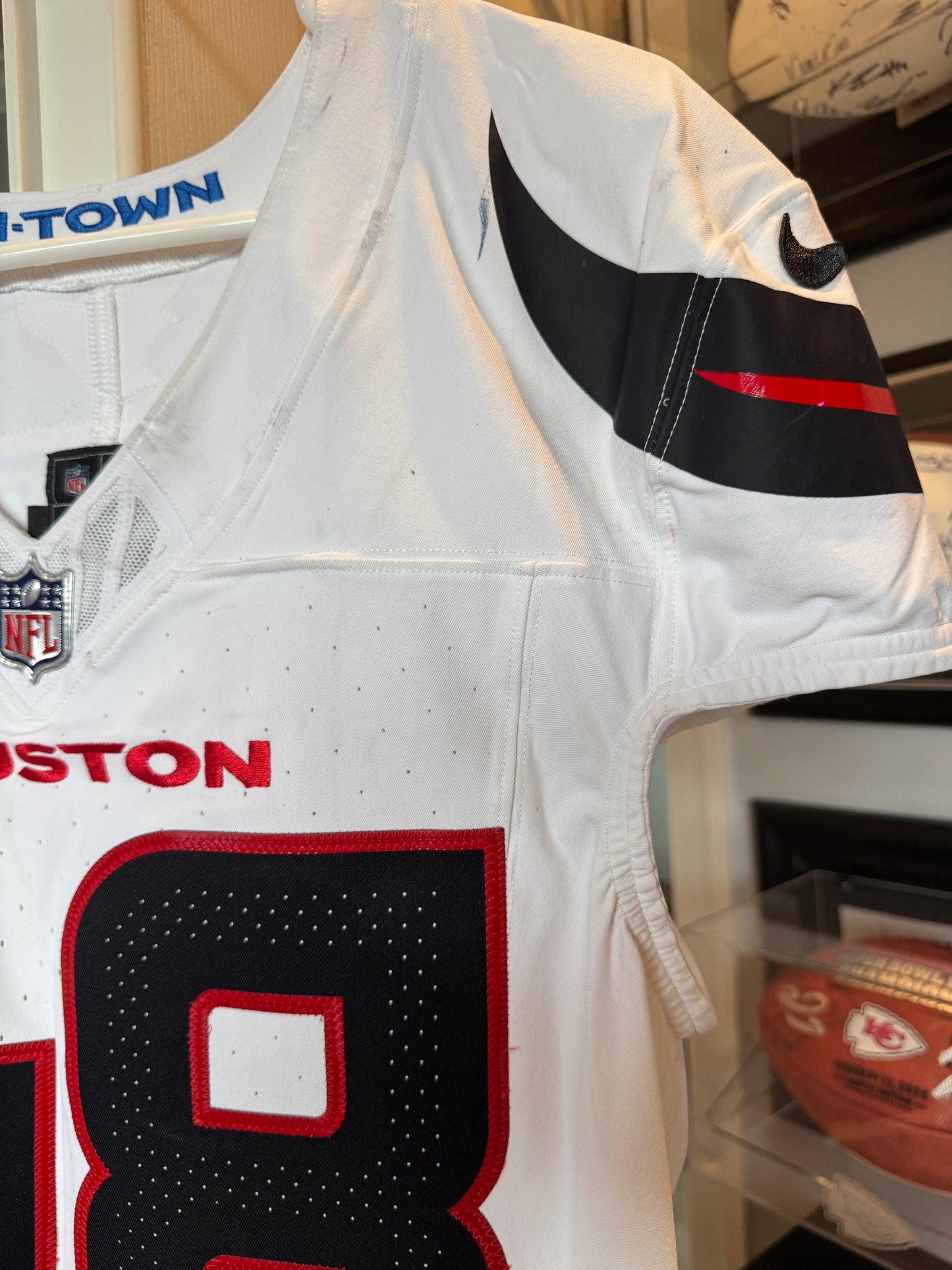 Christian Harris Playoff GAME WORN 💪 01/18/2024 Houston Texans Nike NFL Jersey 🎽 vs. Kansas City Chiefs