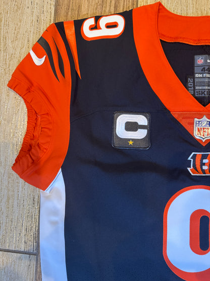 Joe Burrow Team-Issued Cincinnati Bengals On-Field Nike NFL Jersey Includes captains patch Size 44🧡🖤