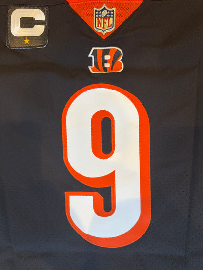 Joe Burrow Team-Issued Cincinnati Bengals On-Field Nike NFL Jersey Includes captains patch Size 44🧡🖤