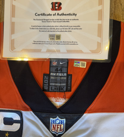 Joe Burrow Bengals Game-Issued On-Field NFL Jersey (Nike) Metabilia Certified💥Inc. Captains Patch