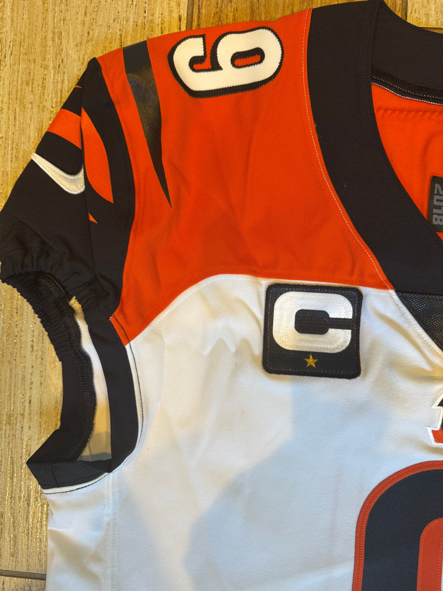 Joe Burrow Bengals Game-Issued On-Field NFL Jersey (Nike) Metabilia Certified💥Inc. Captains Patch