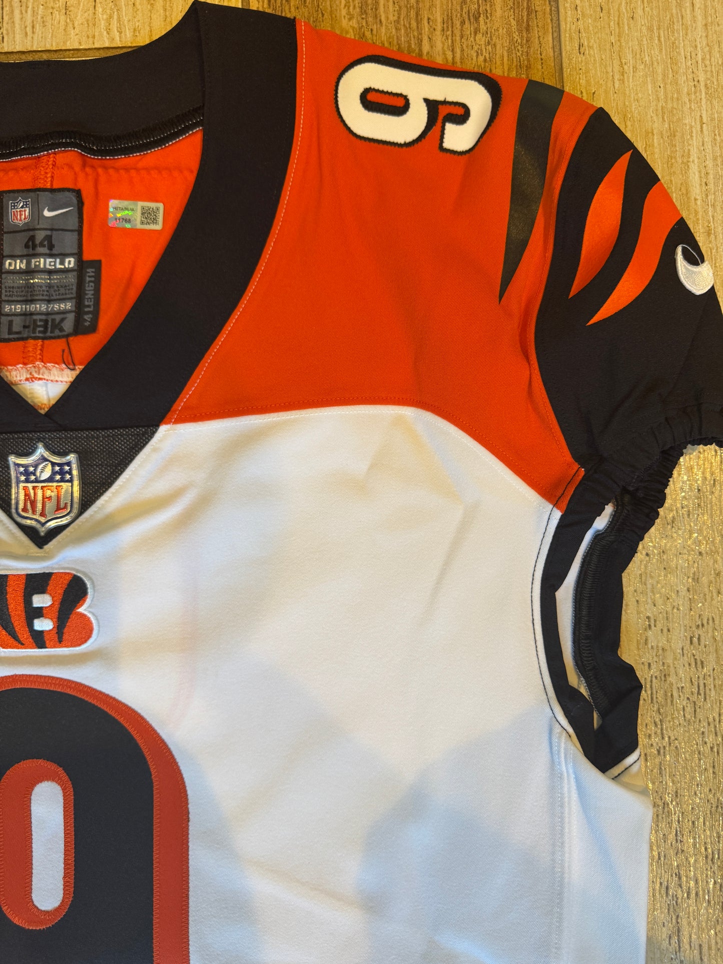 Joe Burrow Bengals Game-Issued On-Field NFL Jersey (Nike) Metabilia Certified💥Inc. Captains Patch