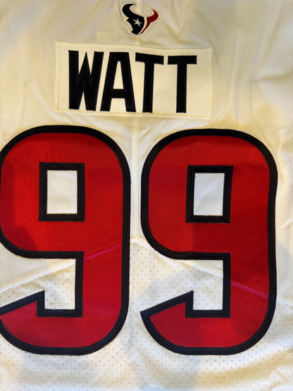 J.J. Watt 💯 GAME ISSUED 💪 Houston Texans On-Field Nike NFL Jersey 👕 Also includes COA 🛡️ & Walter Payton NFL Man of the Year Patch