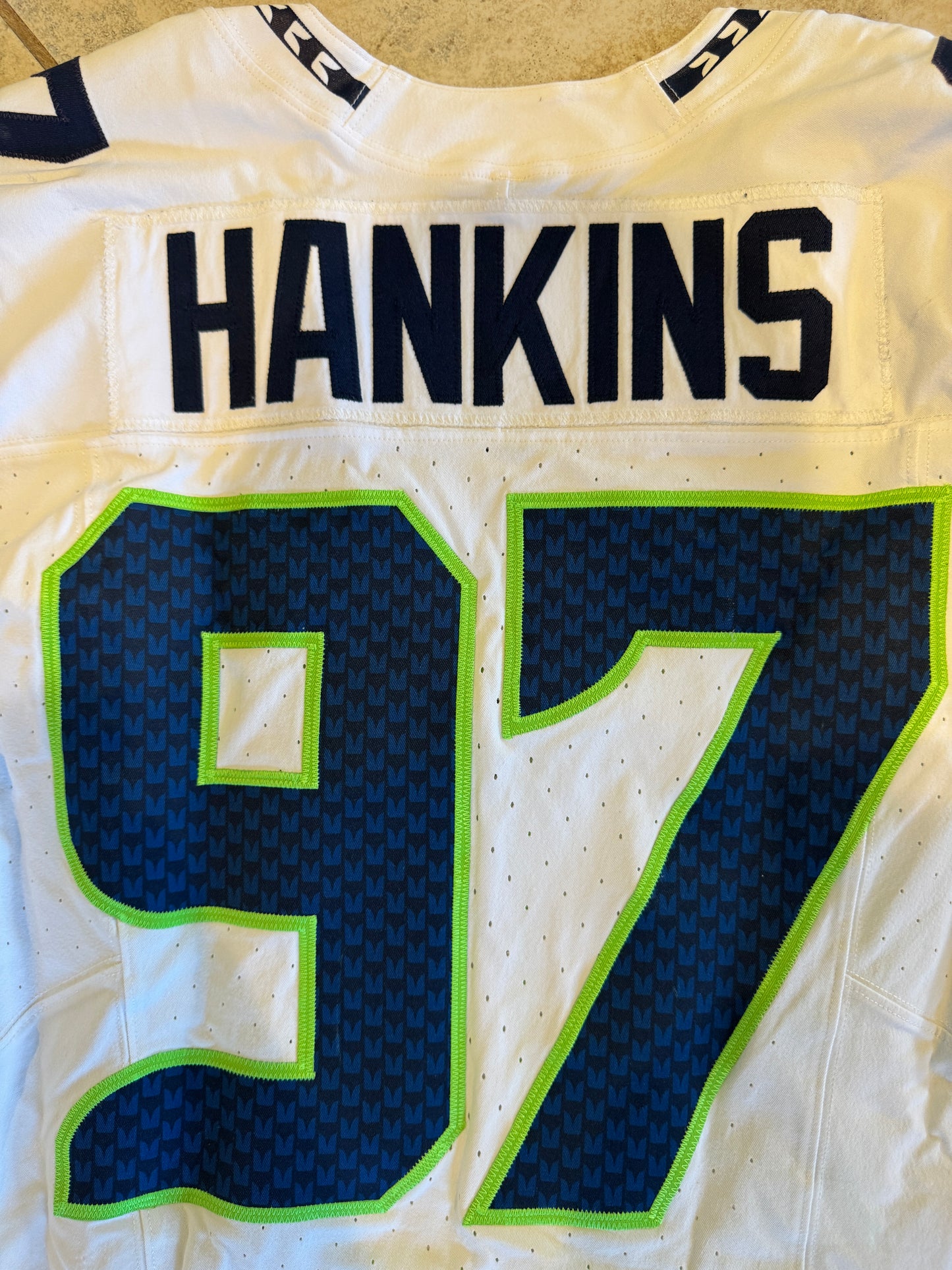 Johnathan Hankins GAME-WORN💪10/20/24 Seattle Seahawks NFL Jersey👕vs. Atlanta Falcons Inc.COA