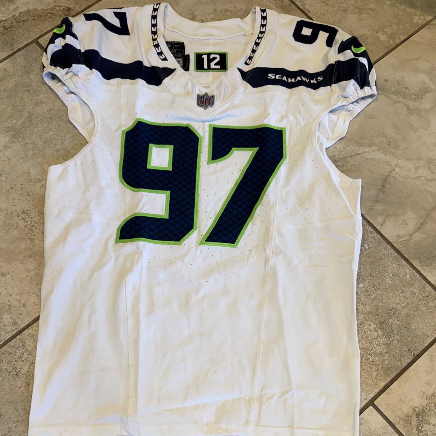 Johnathan Hankins GAME-WORN💪10/20/24 Seattle Seahawks NFL Jersey👕vs. Atlanta Falcons Inc.COA