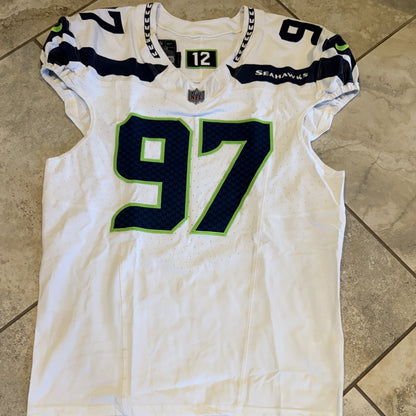 Johnathan Hankins GAME-WORN💪10/20/24 Seattle Seahawks NFL Jersey👕vs. Atlanta Falcons Inc.COA