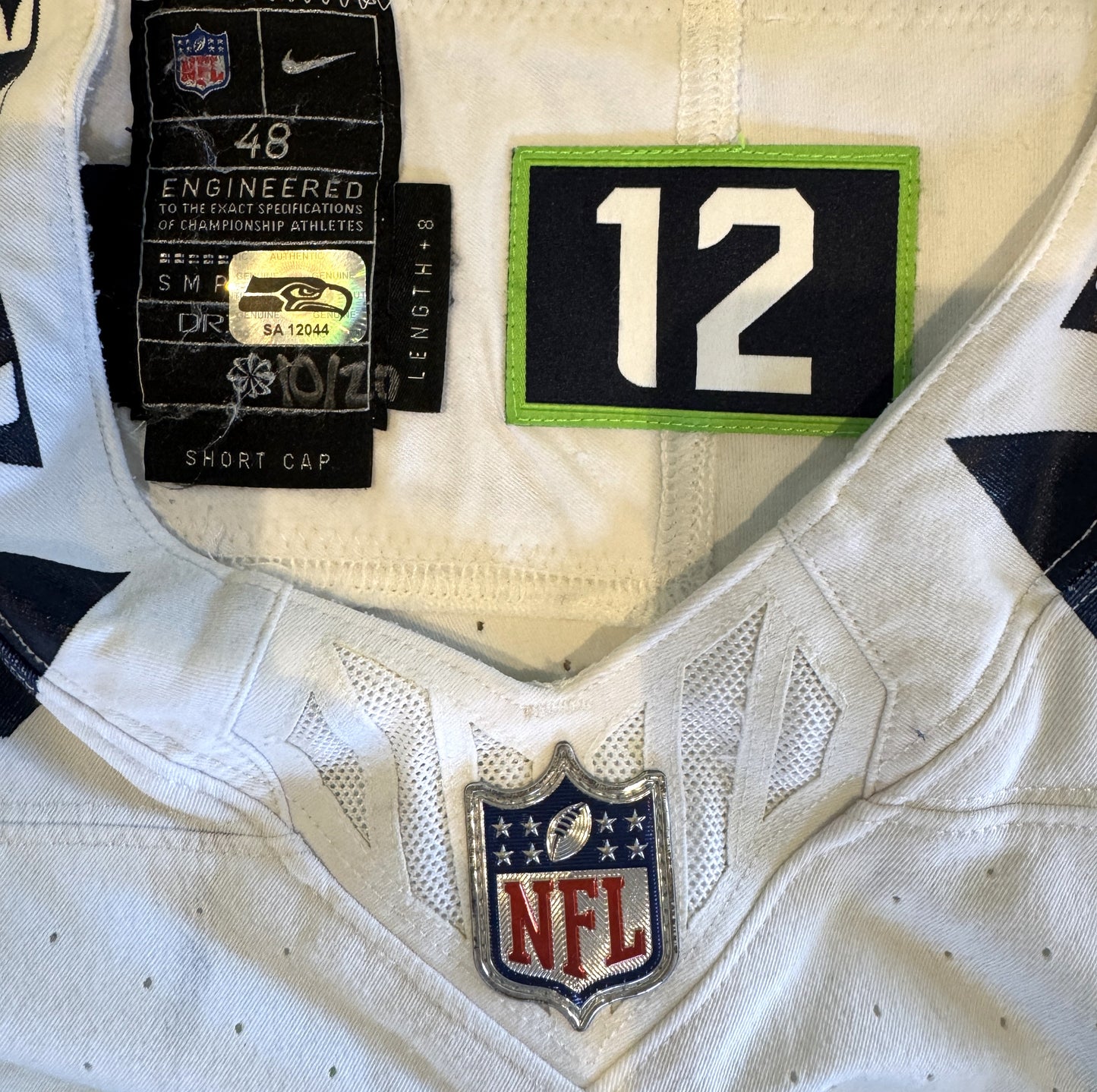 Johnathan Hankins GAME-WORN💪10/20/24 Seattle Seahawks NFL Jersey👕vs. Atlanta Falcons Inc.COA