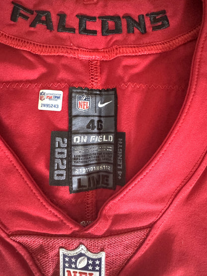 Matt Henessy GAME WORN💪10/10/21 Atlanta Falcons🦅NFL Jersey Crucial Catch💯 vs. New York Jets