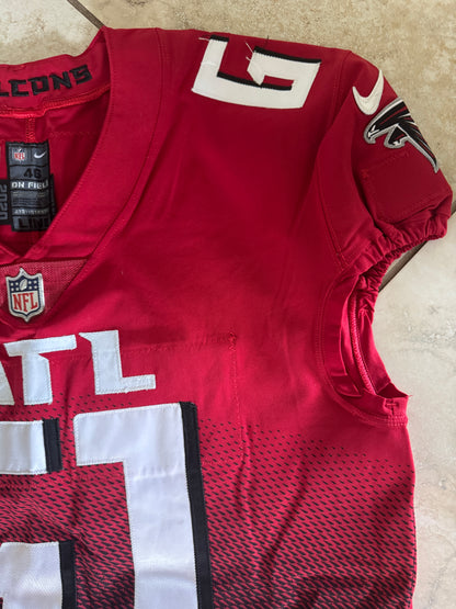 Matt Henessy GAME WORN💪10/10/21 Atlanta Falcons🦅NFL Jersey Crucial Catch💯 vs. New York Jets
