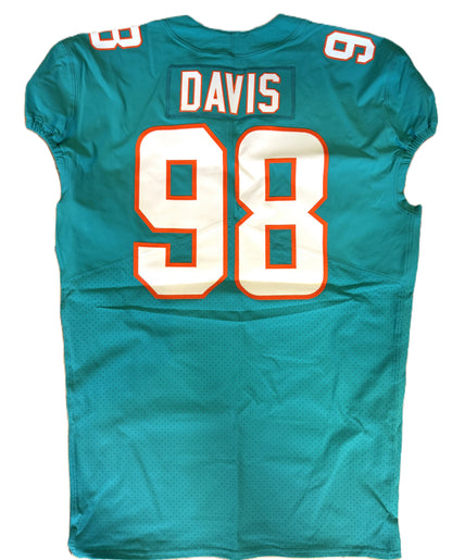 Raekwon Davis GAME/TEAM ISSUED 💪 Miami Dolphins 🐬 Nike On-Field NFL Jersey 🎽  Inc. PSA Authenticity 🛡️