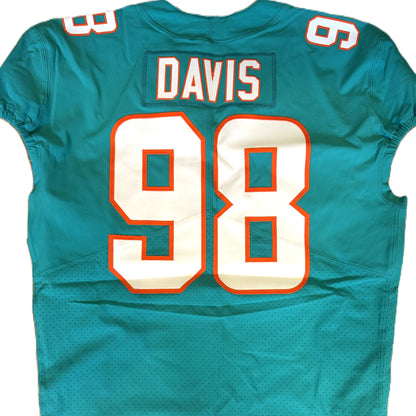 Raekwon Davis GAME/TEAM ISSUED 💪 Miami Dolphins 🐬 Nike On-Field NFL Jersey 🎽  Inc. PSA Authenticity 🛡️