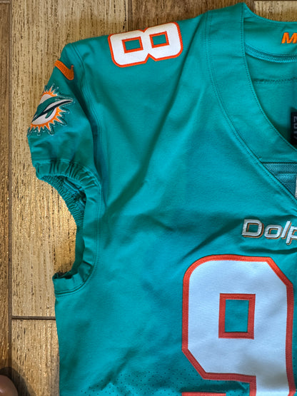 Raekwon Davis GAME/TEAM ISSUED 💪 Miami Dolphins 🐬 Nike On-Field NFL Jersey 🎽  Inc. PSA Authenticity 🛡️