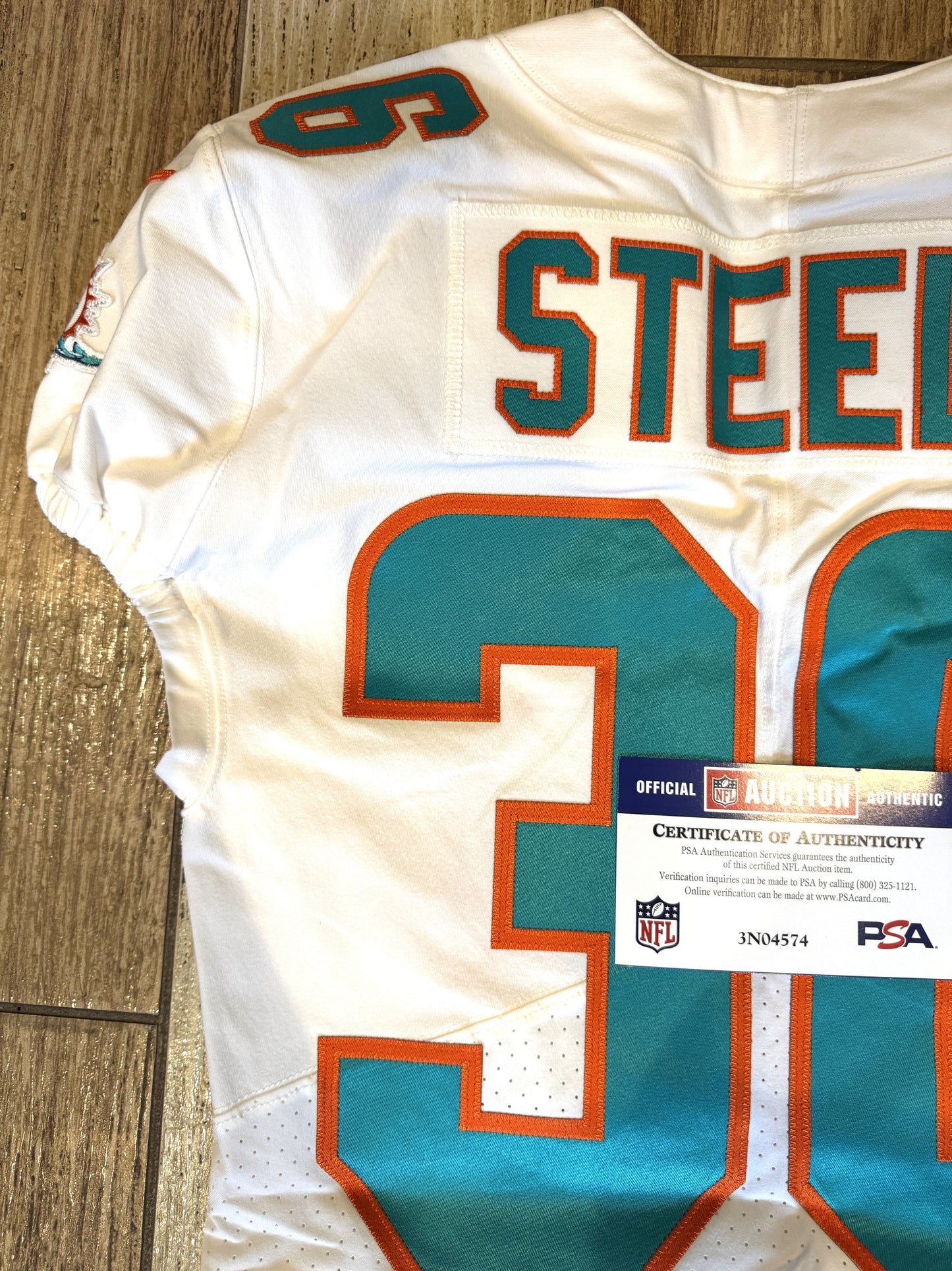 Chris Steele GAME ISSUED 💪 Miami Dolphins 🐬 On-Field Nike NFL Jersey 🎽 Inc. PSA Authenticity 🛡️