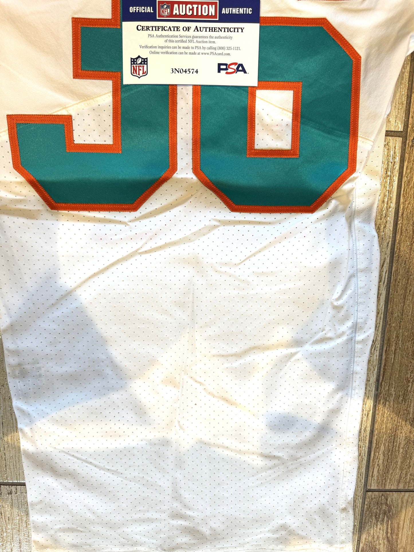 Chris Steele GAME ISSUED 💪 Miami Dolphins 🐬 On-Field Nike NFL Jersey 🎽 Inc. PSA Authenticity 🛡️