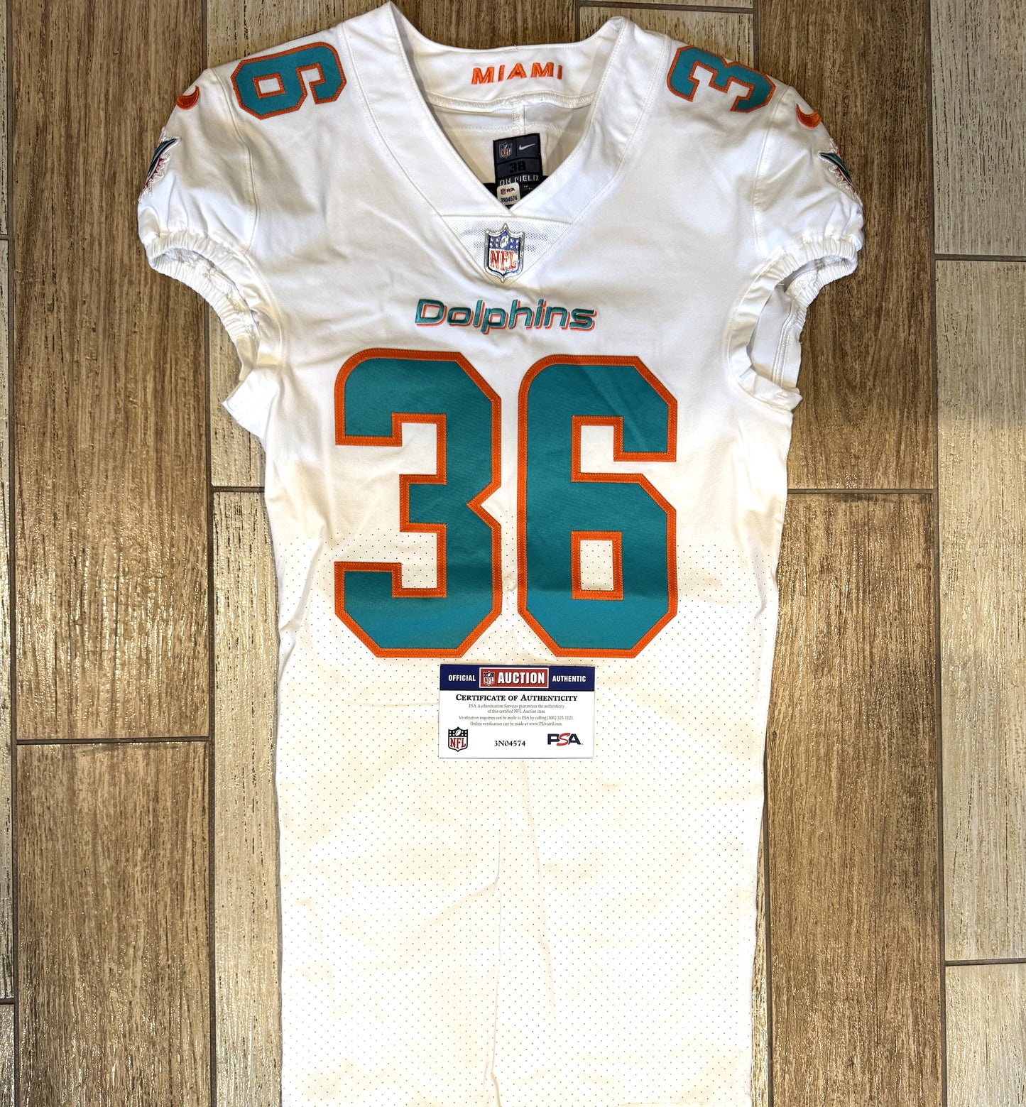 Chris Steele GAME ISSUED 💪 Miami Dolphins 🐬 On-Field Nike NFL Jersey 🎽 Inc. PSA Authenticity 🛡️