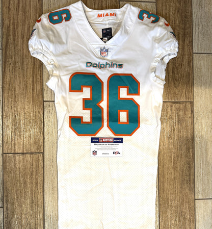Chris Steele GAME ISSUED 💪 Miami Dolphins 🐬 On-Field Nike NFL Jersey 🎽 Inc. PSA Authenticity 🛡️