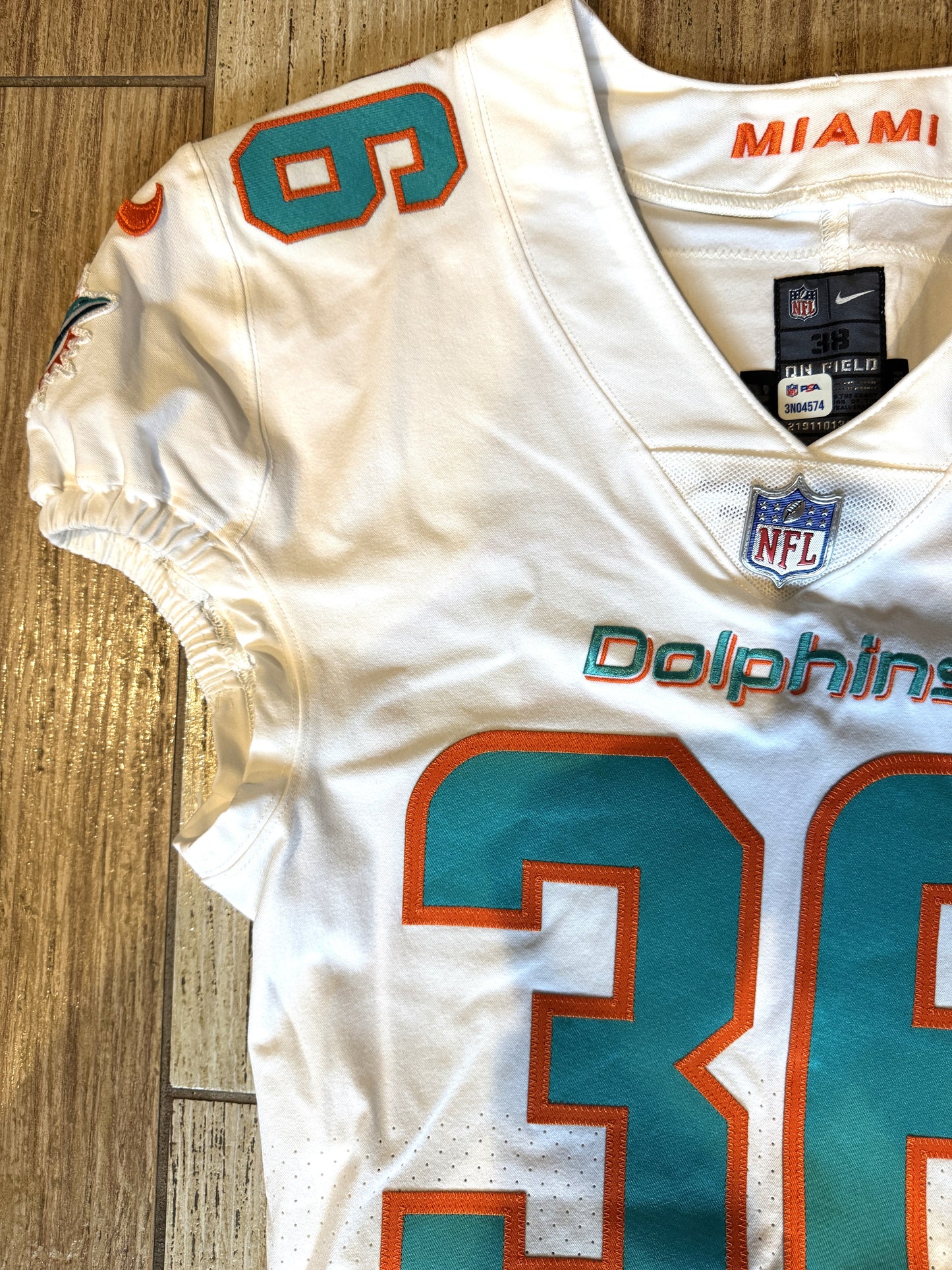 Chris Steele GAME ISSUED 💪 Miami Dolphins 🐬 On-Field Nike NFL Jersey 🎽 Inc. PSA Authenticity 🛡️