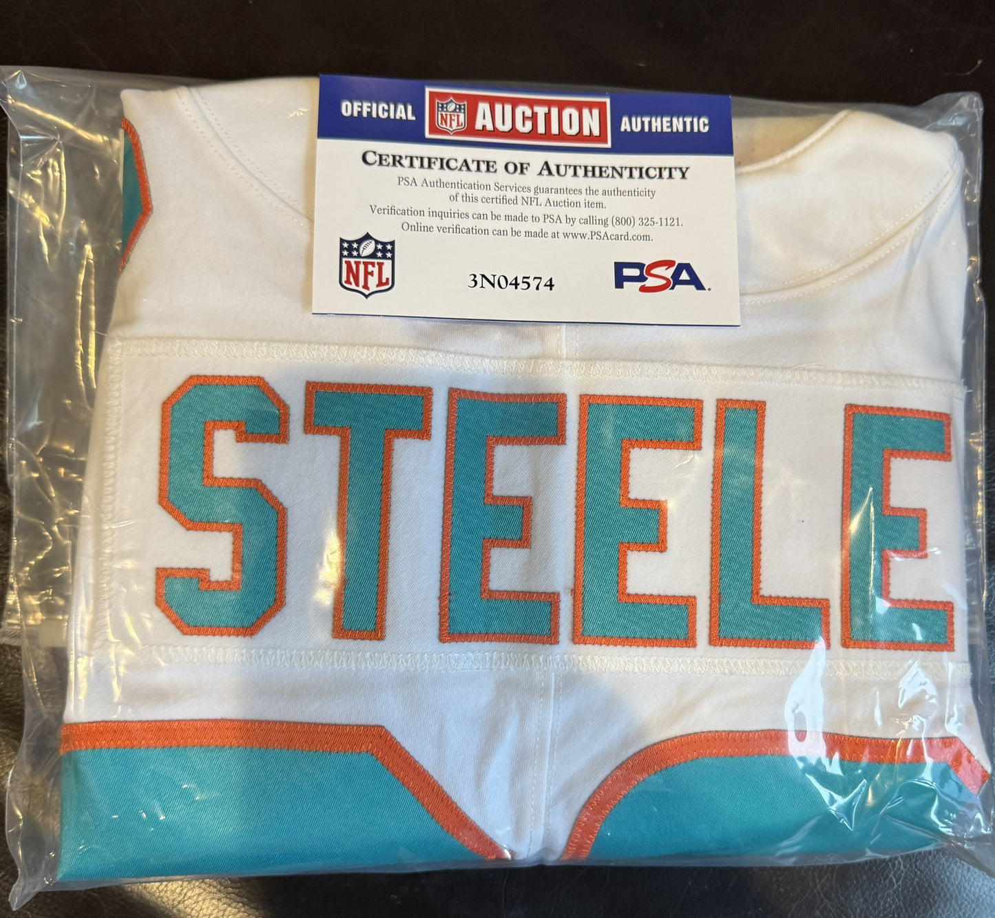 Chris Steele GAME ISSUED 💪 Miami Dolphins 🐬 On-Field Nike NFL Jersey 🎽 Inc. PSA Authenticity 🛡️