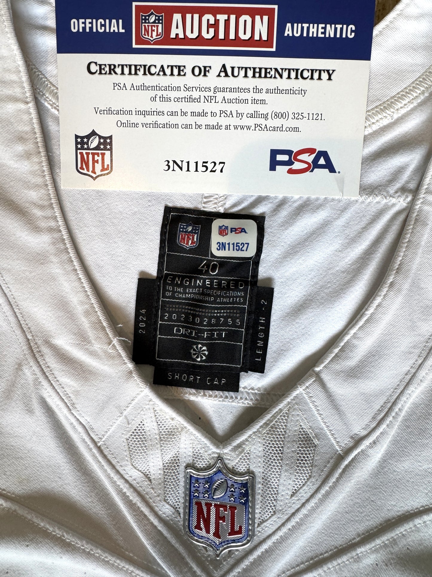 Marshon Lattimore GAME WORN 💪 10/07/24 PHOTO MATCHED 📸 New Orleans Saints ⚜️ Nike NFL Jersey🎽 vs. Kansas City Chiefs - PSA Authenticated 🛡️