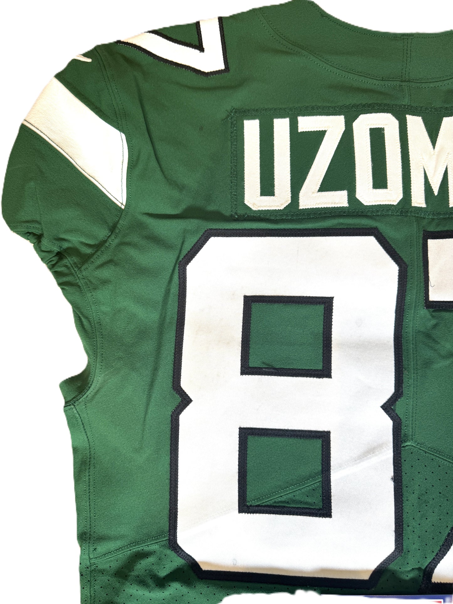 C.J. Uzomah GAME WORN/USED 💪 New York Jets Nike NFL Jersey 👕 with PSA Authenticity🛡️ Crucial Catch Game