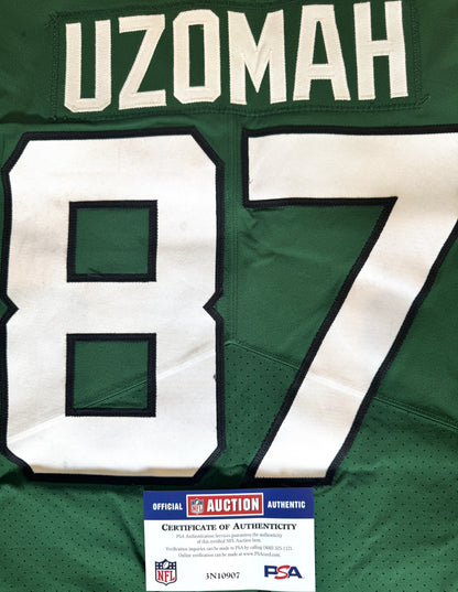 C.J. Uzomah GAME WORN/USED 💪 New York Jets Nike NFL Jersey 👕 with PSA Authenticity🛡️ Crucial Catch Game