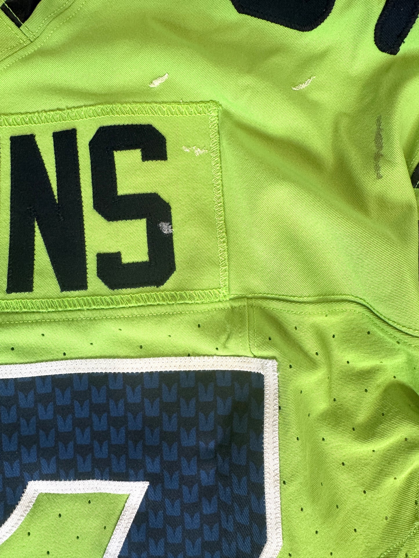 Johnathan Hankins GAME-WORN💪12/15/24 Seattle Seahawks NFL Color Rush Jersey👕vs. Green Bay Packers Inc.COA