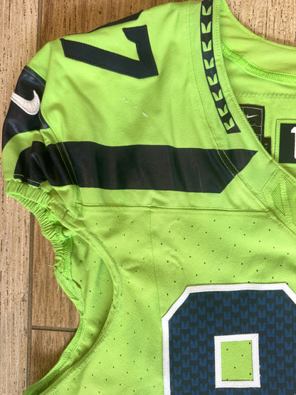 Johnathan Hankins GAME-WORN💪12/15/24 Seattle Seahawks NFL Color Rush Jersey👕vs. Green Bay Packers Inc.COA