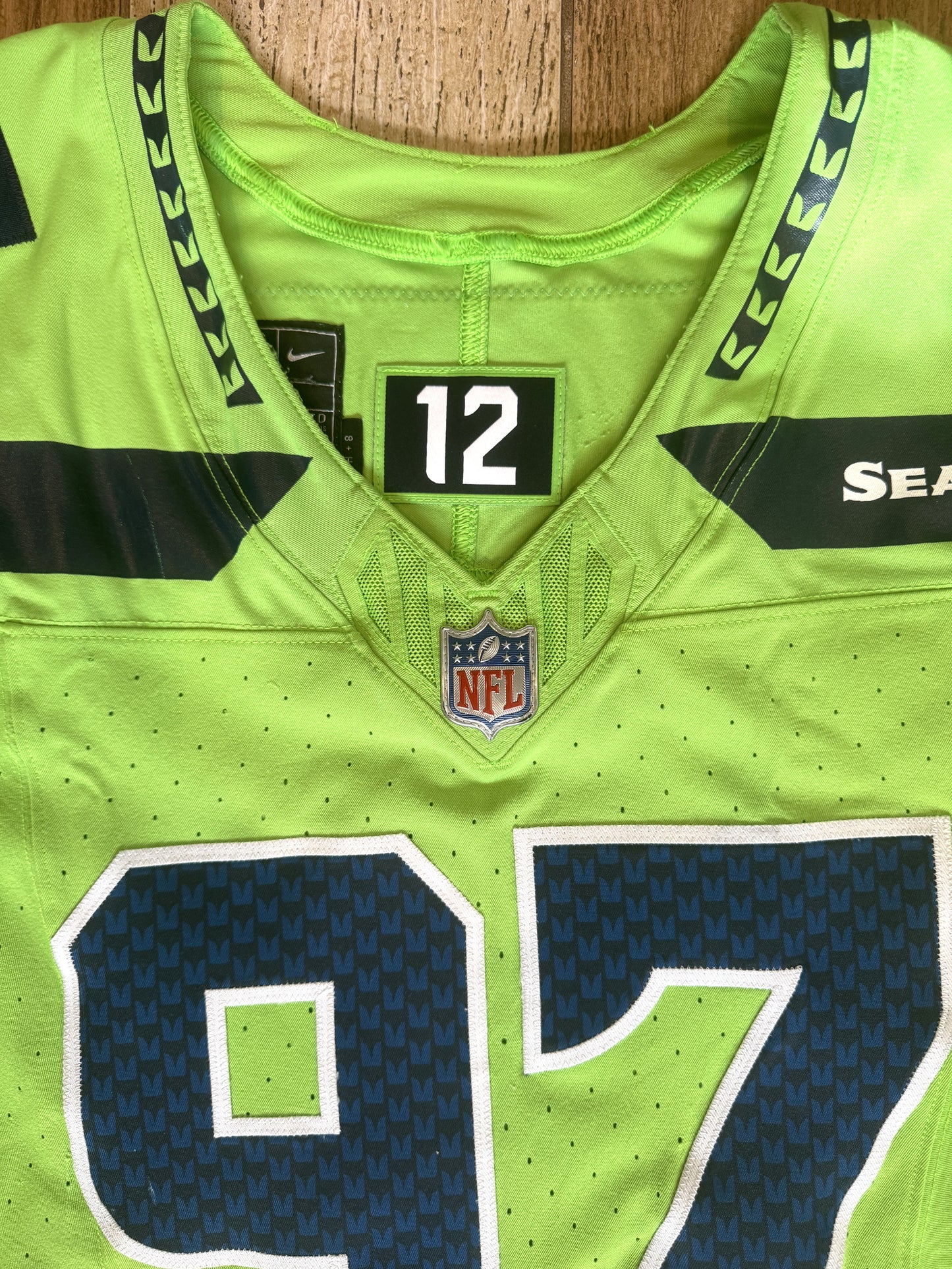 Johnathan Hankins GAME-WORN💪12/15/24 Seattle Seahawks NFL Color Rush Jersey👕vs. Green Bay Packers Inc.COA