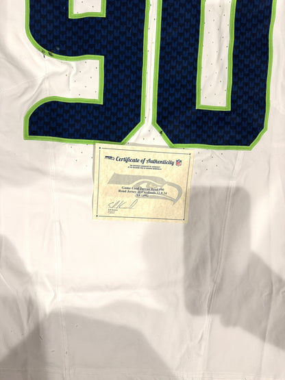 Jarran Reed GAME WORN 💪 12/08/2024 Seattle Seahawks NFL Jersey 👕 vs. Arizona Cardinals 🐦 Inc. COA