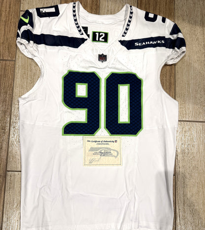 Jarran Reed GAME WORN 💪 12/08/2024 Seattle Seahawks NFL Jersey 👕 vs. Arizona Cardinals 🐦 Inc. COA
