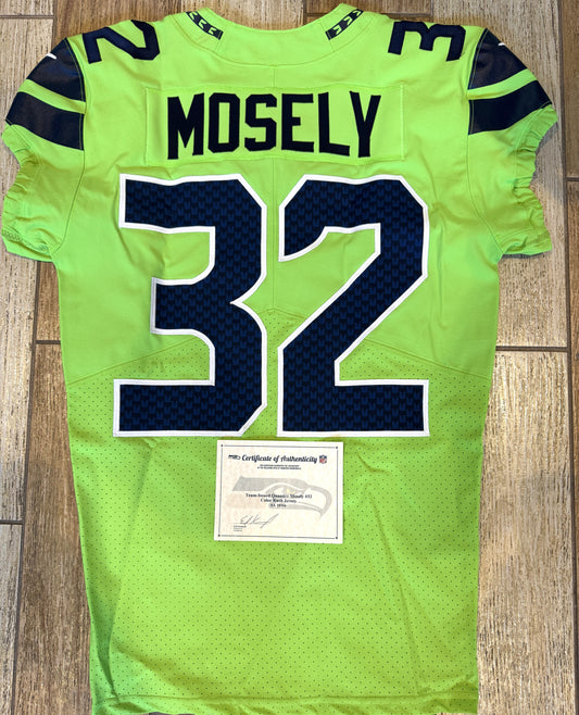Quandre Mosley Color Rush Team Issued 💪 Seattle Seahawks NFL Jersey 👕 Inc. COA