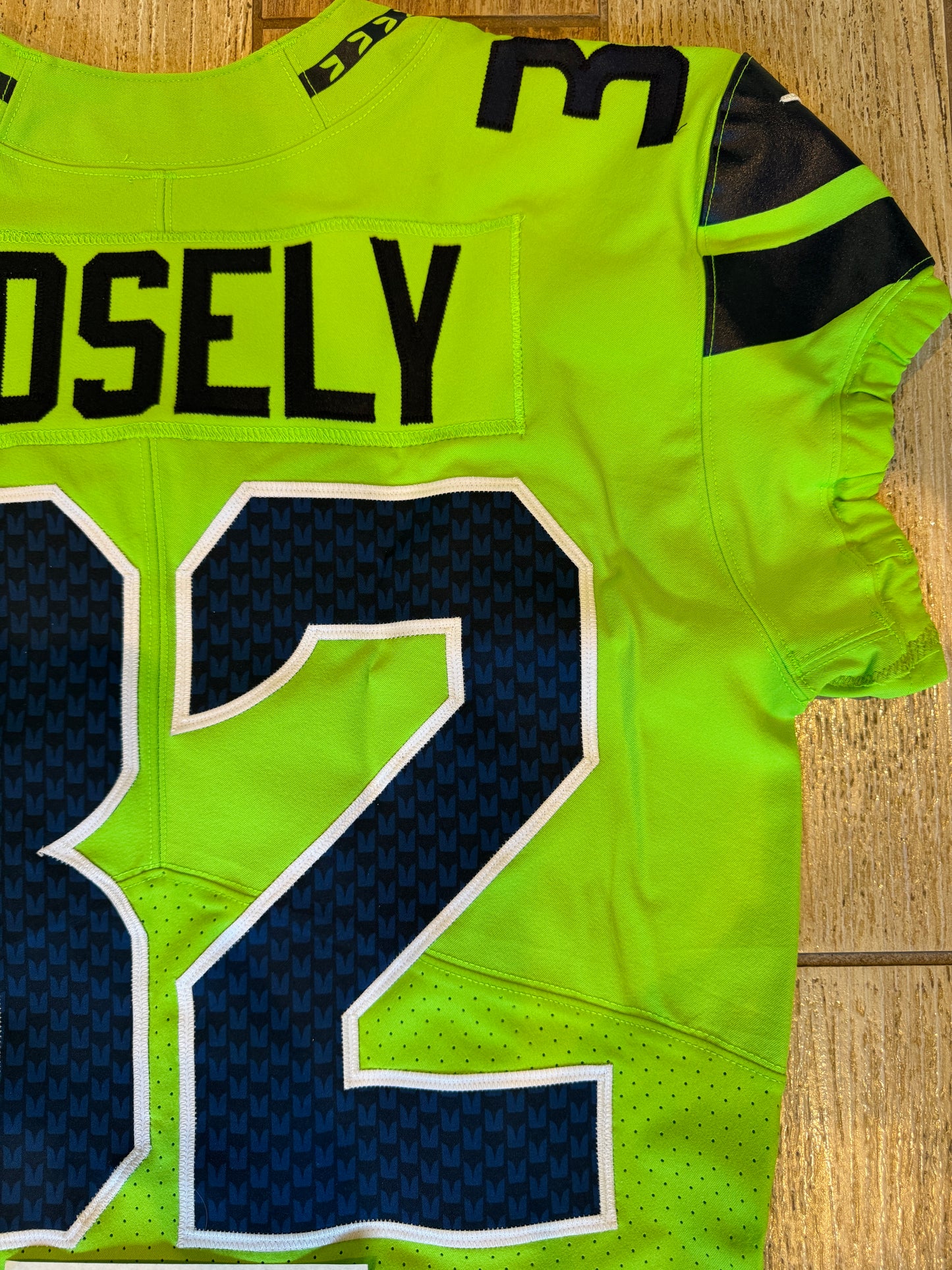 Quandre Mosley Color Rush Team Issued 💪 Seattle Seahawks NFL Jersey 👕 Inc. COA