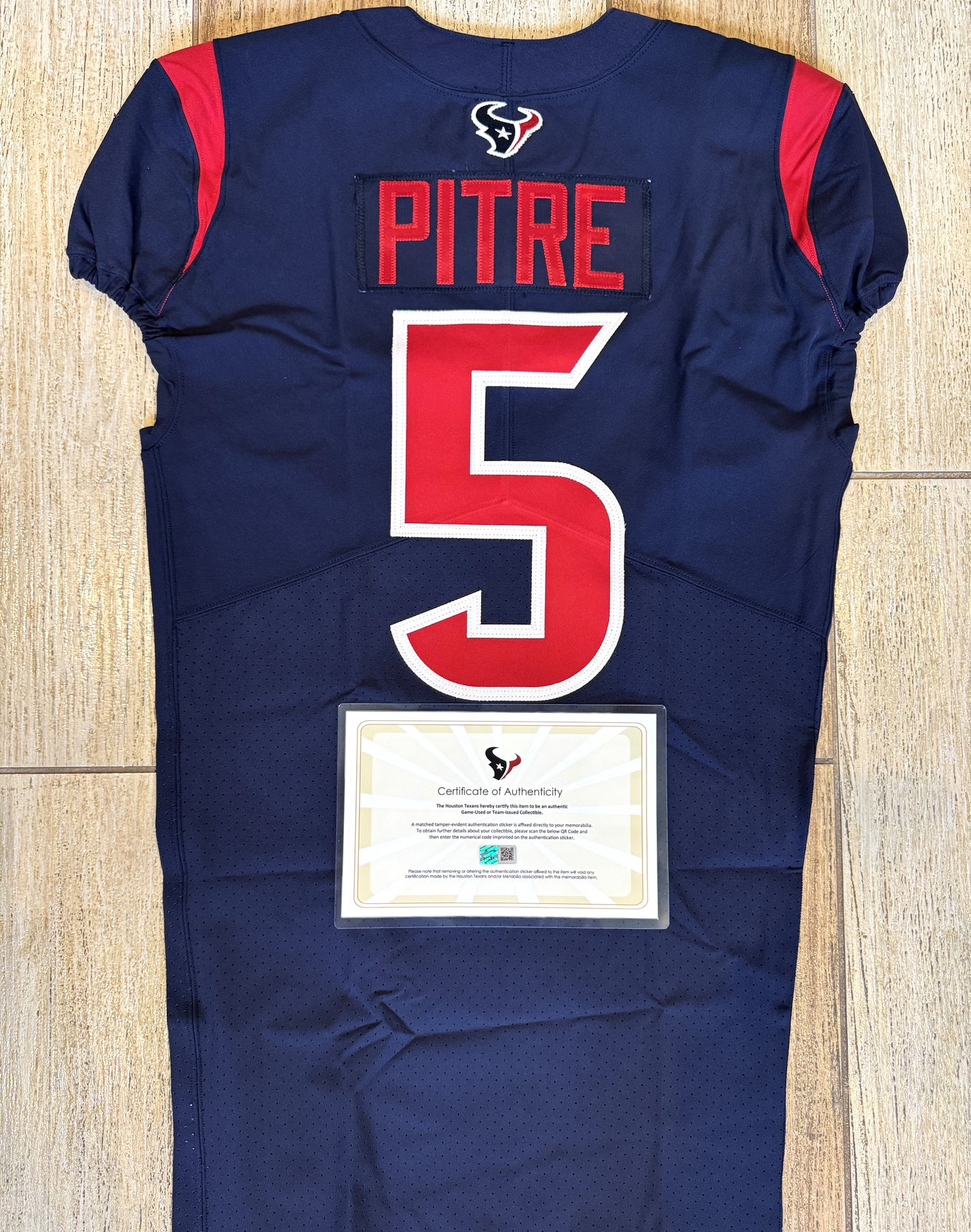 Jalen Pitre TEAM ISSUED 💪 Color Rush 🎨 Houston Texans 🐂 Nike NFL Jersey👕Also Includes COA 🛡️
