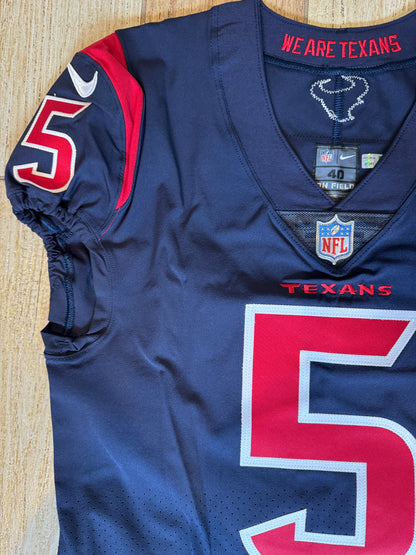 Jalen Pitre TEAM ISSUED 💪 Color Rush 🎨 Houston Texans 🐂 Nike NFL Jersey👕Also Includes COA 🛡️