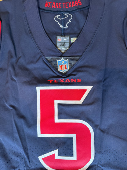 Jalen Pitre TEAM ISSUED 💪 Color Rush 🎨 Houston Texans 🐂 Nike NFL Jersey👕Also Includes COA 🛡️