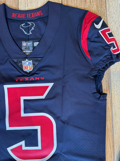 Jalen Pitre TEAM ISSUED 💪 Color Rush 🎨 Houston Texans 🐂 Nike NFL Jersey👕Also Includes COA 🛡️