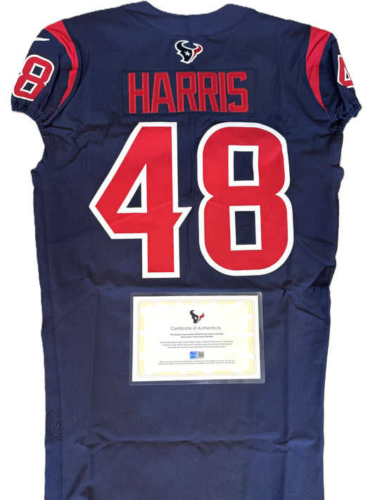 Christian Harris TEAM-ISSUED 💪 Color Rush 🎨 Houston Texans NFL Jersey 👕 Also Inc. COA🛡️