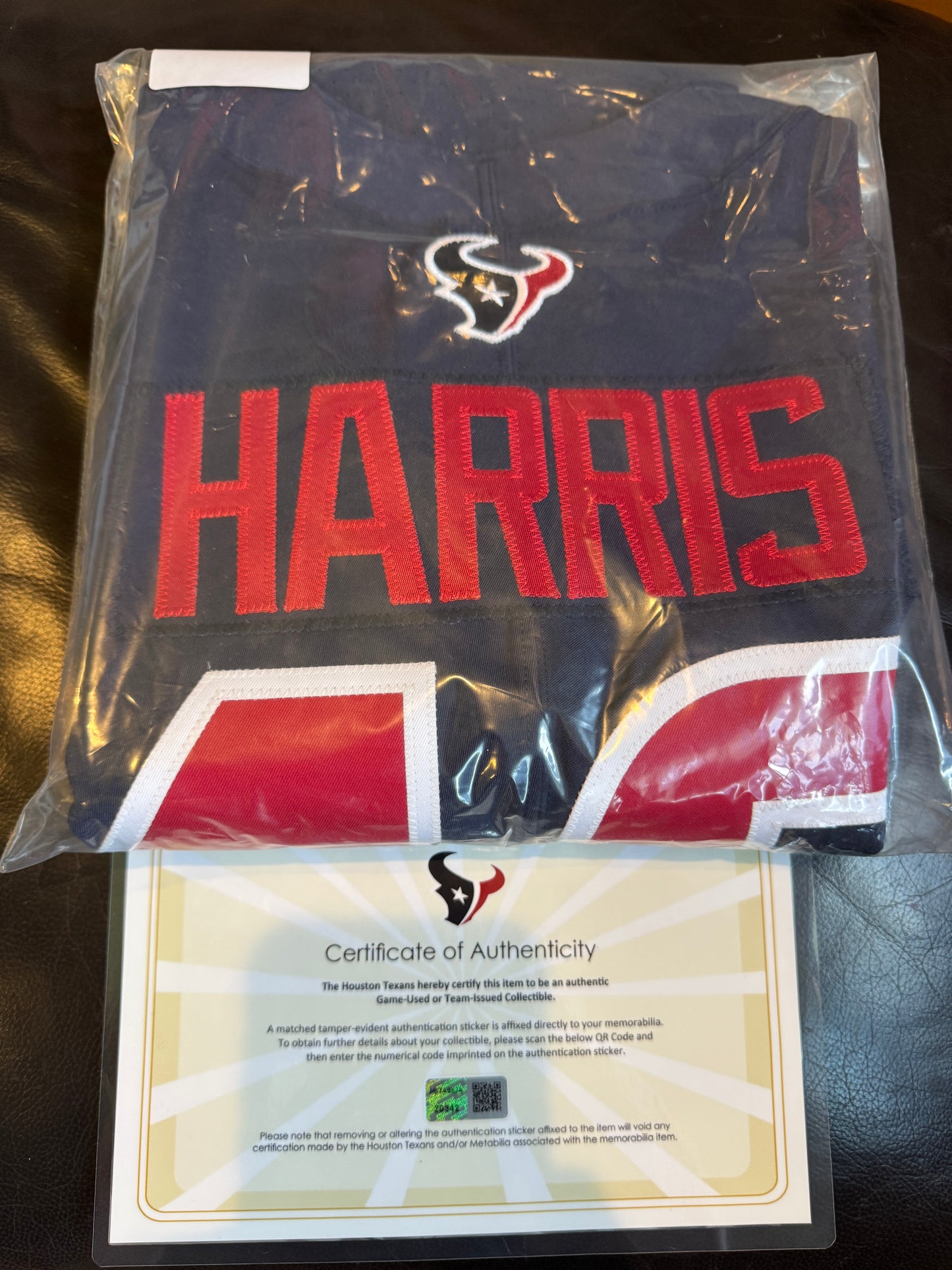 Christian Harris TEAM-ISSUED 💪 Color Rush 🎨 Houston Texans NFL Jersey 👕 Also Inc. COA🛡️