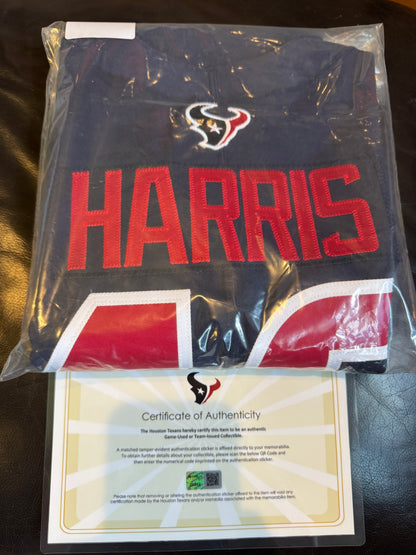 Christian Harris TEAM-ISSUED 💪 Color Rush 🎨 Houston Texans NFL Jersey 👕 Also Inc. COA🛡️