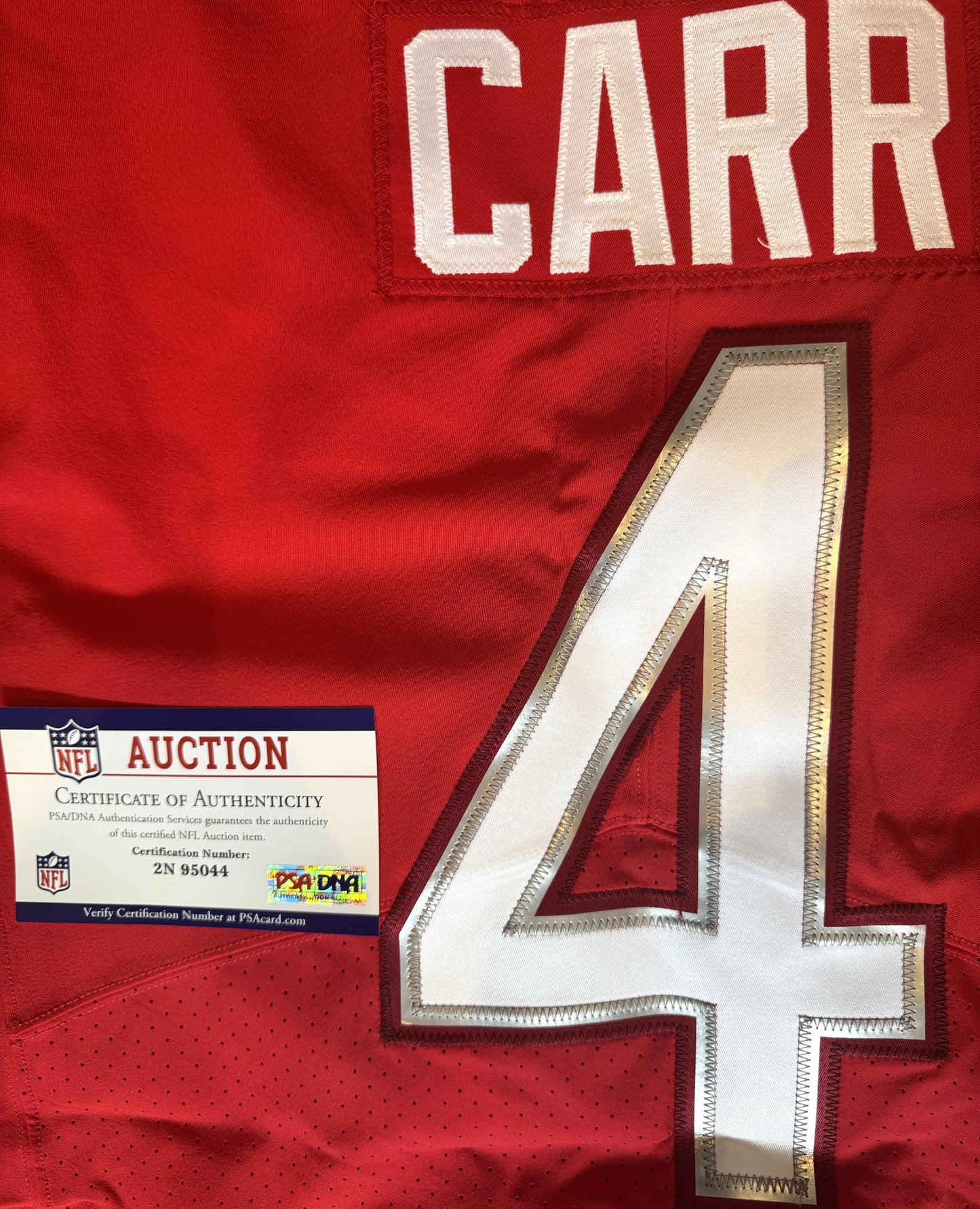 Derek Carr Game-Issued🦾Pro Bowl NFL On-Field Jersey👕Las Vegas Raiders🏴‍☠