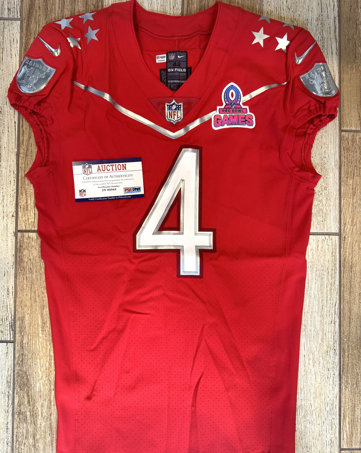 Derek Carr Game-Issued🦾Pro Bowl NFL On-Field Jersey👕Las Vegas Raiders🏴‍☠