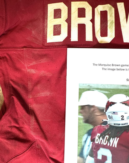 Marquise Brown GAME WORN💪11/12/23 PHOTO MATCHED Arizona Cardinals NFL Jersey WIN vs. Falcons
