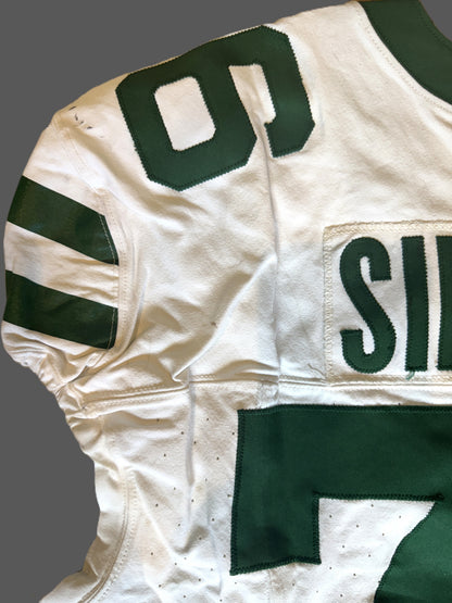 John Simpson GAME USED 💪 10/06/2024 PHOTO MATCHED 📸 New York Jets Nike NFL Jersey 👕vs. Minnesota Vikings in London 🌍 Also includes PSA Authenticity🛡️