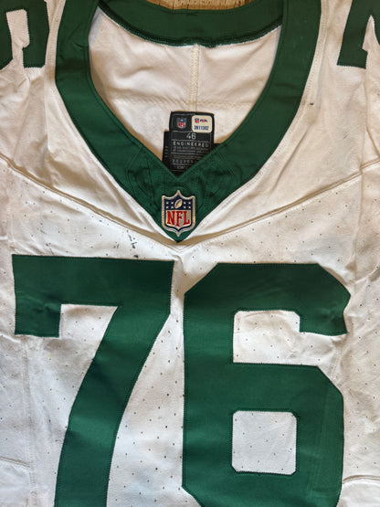 John Simpson GAME USED 💪 10/06/2024 PHOTO MATCHED 📸 New York Jets Nike NFL Jersey 👕vs. Minnesota Vikings in London 🌍 Also includes PSA Authenticity🛡️