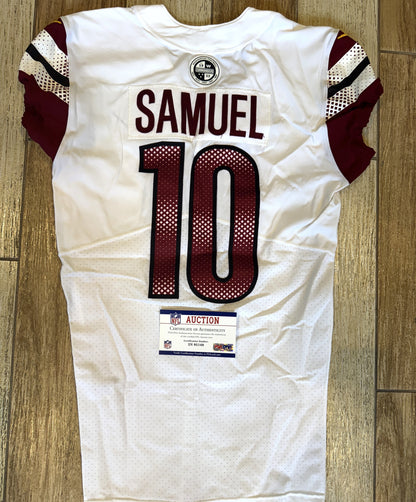 Curtis Samuel GAME WORN💪10/13/22 PHOTO MATCHED📸Commanders NFL Jersey vs.Chicago Bears (Crucial Catch Game)