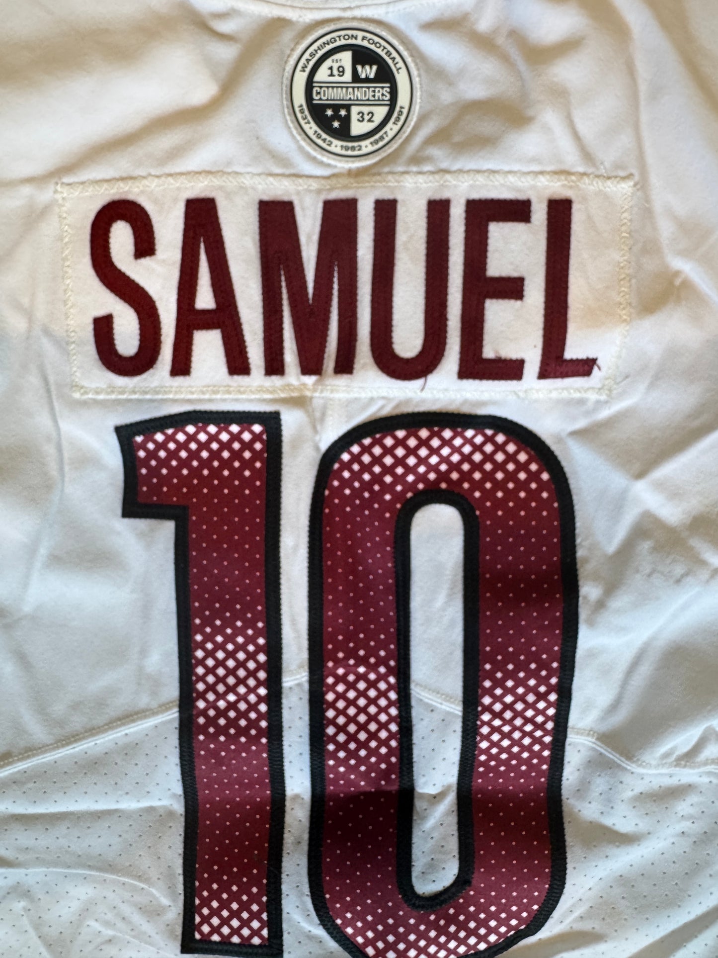 Curtis Samuel GAME WORN💪10/13/22 PHOTO MATCHED📸Commanders NFL Jersey vs.Chicago Bears (Crucial Catch Game)