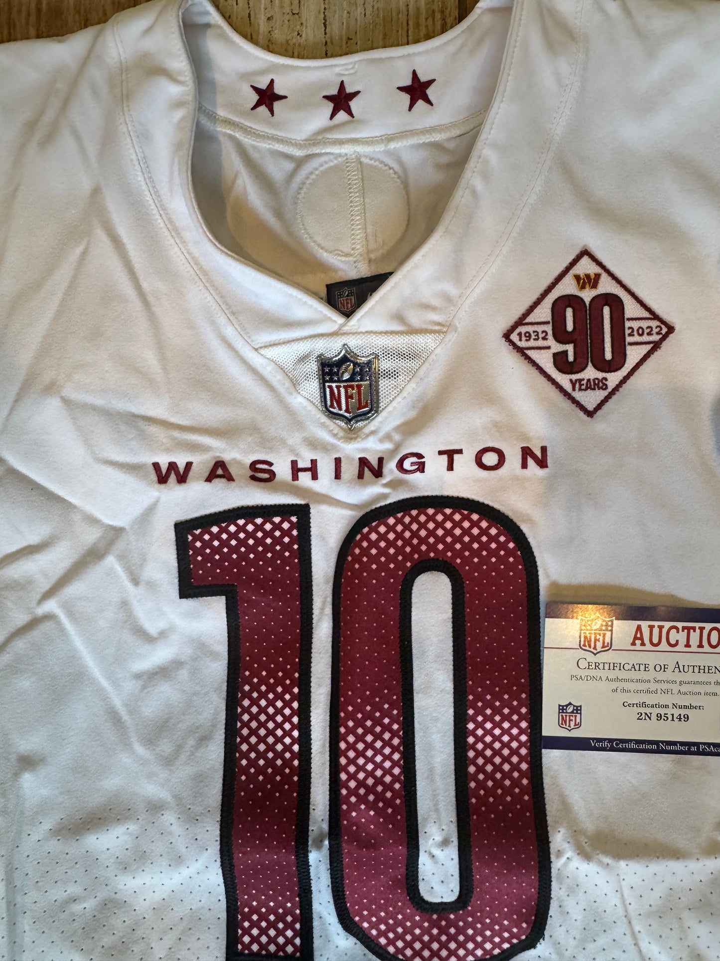 Curtis Samuel GAME WORN💪10/13/22 PHOTO MATCHED📸Commanders NFL Jersey vs.Chicago Bears (Crucial Catch Game)