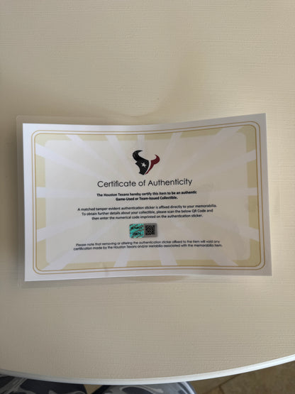 Nico Collins Signed GAME-USED Ball 💪 24/25 season Houston Texans NFL Inscribed "1,000yd SZN 11/12" Limited Edition of 12 💥
