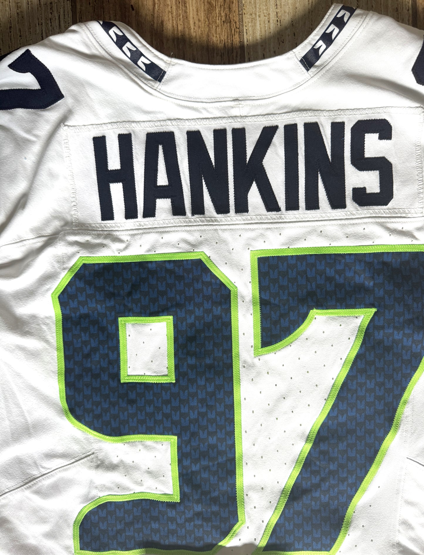 Johnathan Hankins GAME-WORN 💪 01/05/25 Seattle Seahawks NFL Jersey 👕 vs. Los Angeles Rams 🐏 inc.COA 💥
